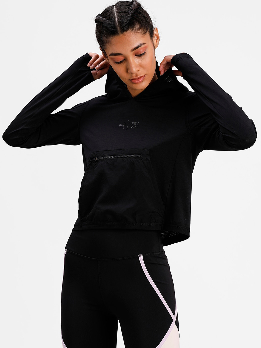 

Puma Women Black Solid First Mile Lightweight Training Sweatshirt