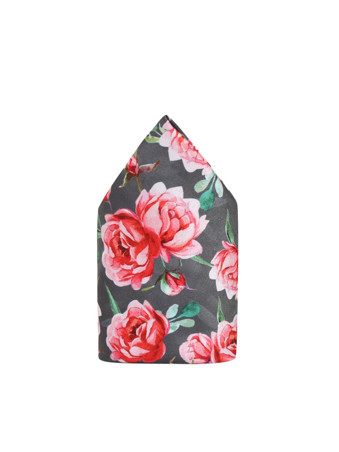 

Tossido Men Grey & Red Printed Pocket Square