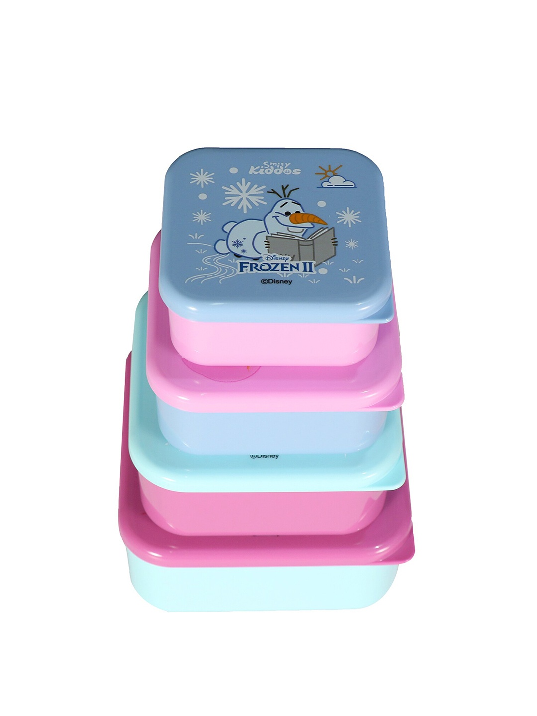 

Smily Kiddos Kids Set Of 4 Frozen 2 Printed Lunch Box, Pink