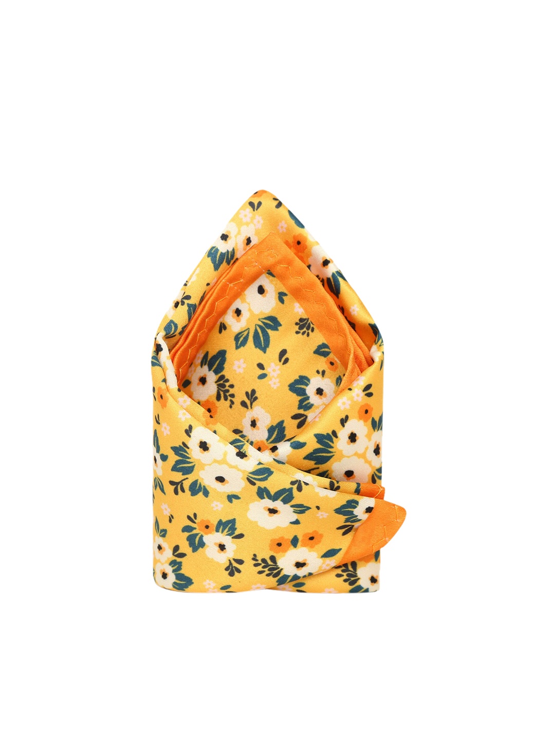 

Tossido Men Yellow & Green Printed Pocket Square