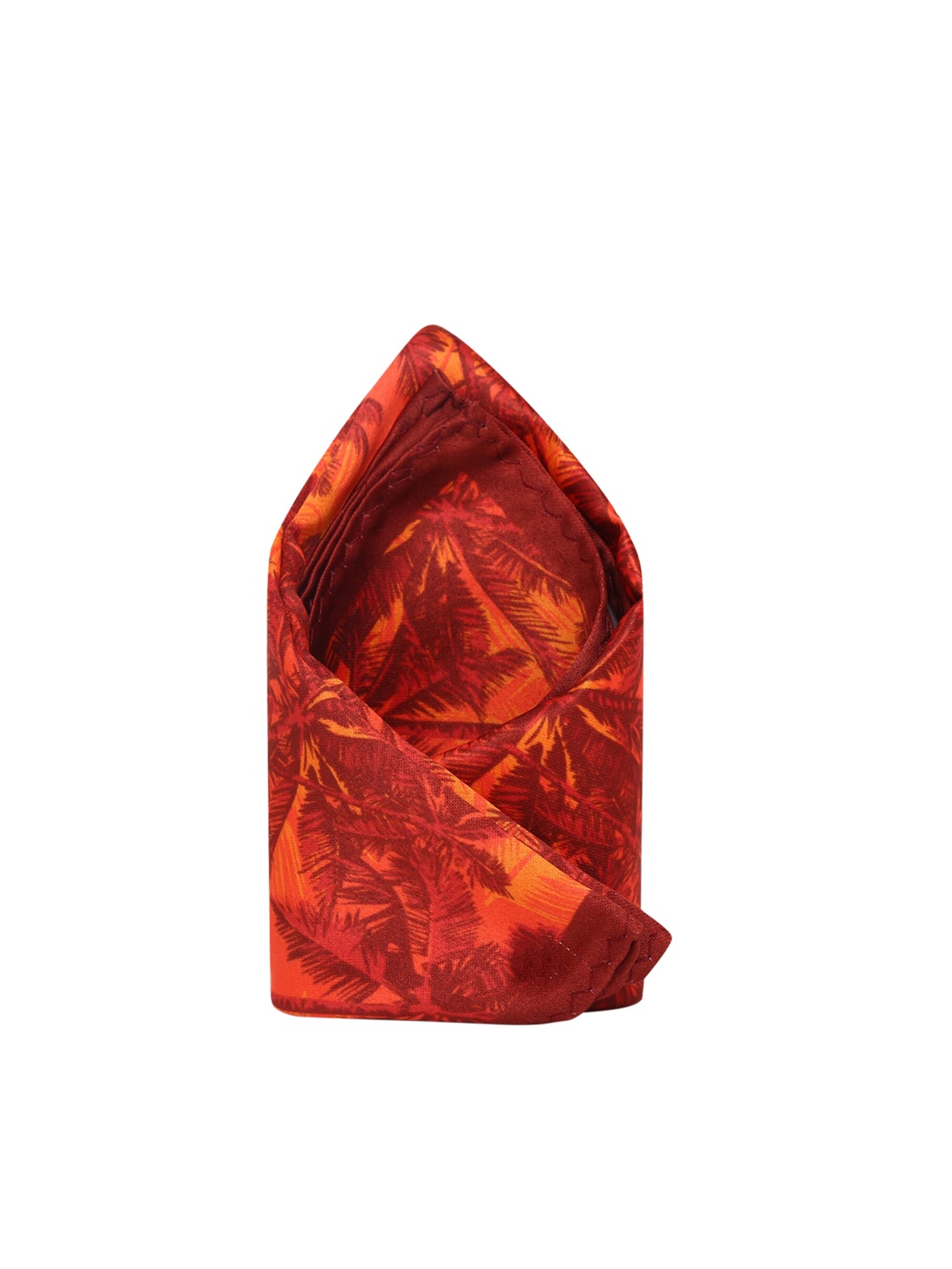 

Tossido Men Orange & Brown Printed Pocket Square