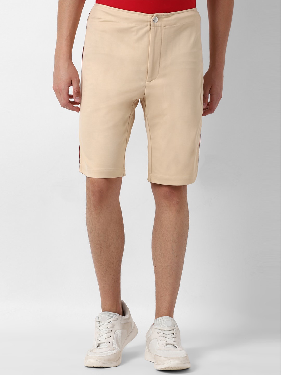 

Louis Philippe Sport Men Beige Solid Slim Fit Regular Shorts