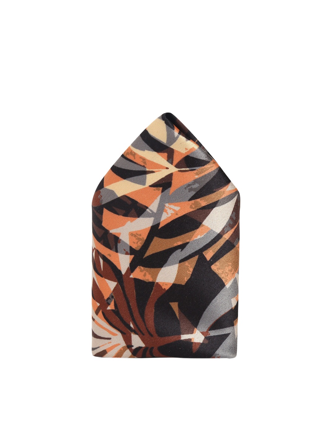 Tossido Men Brown & Beige Printed Pocket Square