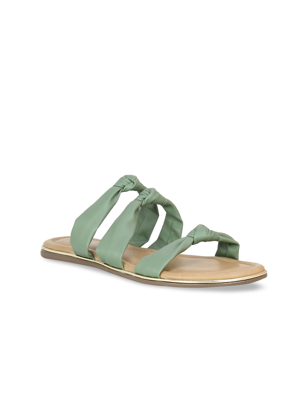 

Inc 5 Women Green Solid Open Toe Flats