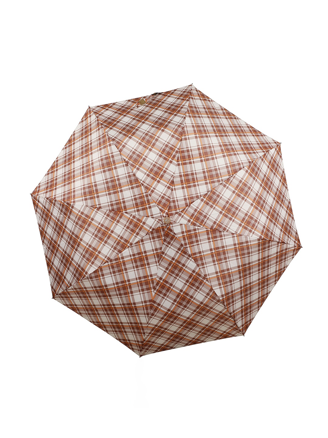 

LOOM LEGACY Brown & Grey Checked 3-Fold Umbrella