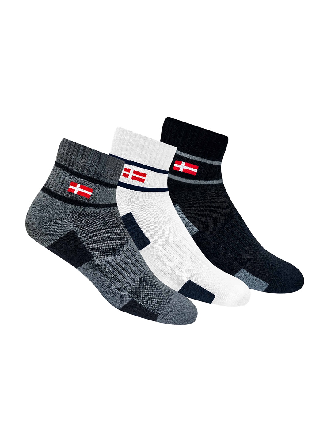 

KOPNHAGN Men Pack Of 3 Assorted Above Ankle-Length Socks