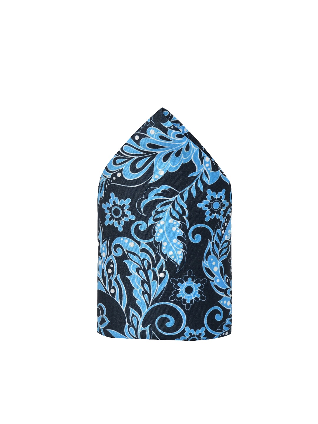 Tossido Men Navy Blue & White Printed Pocket Square