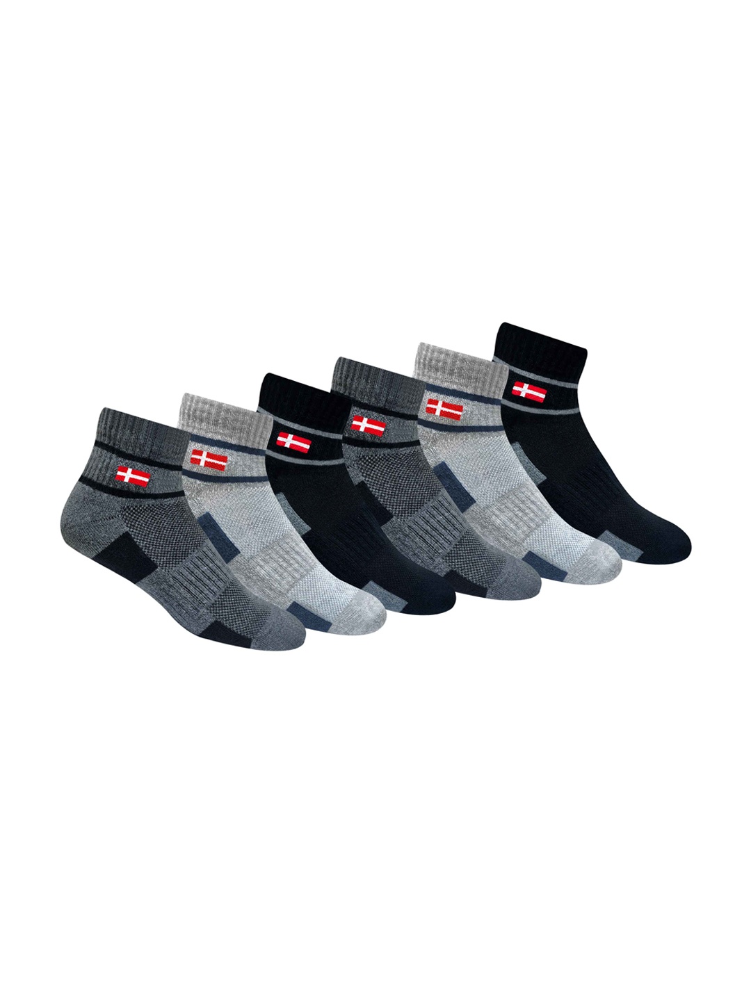 

KOPNHAGN Men Pack Of 6 Assorted Above Ankle Sports Socks