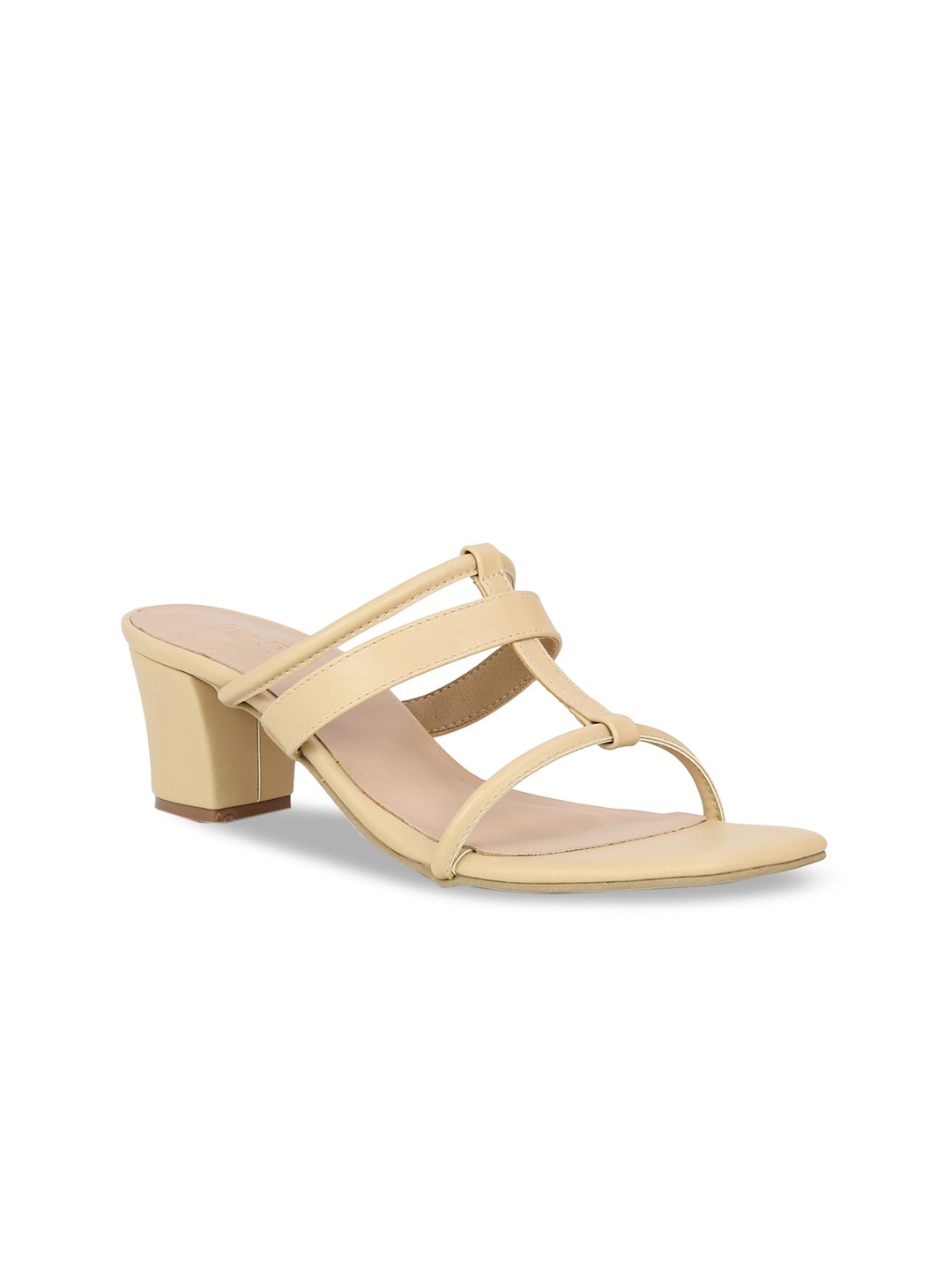 

Inc 5 Women Beige Solid Open Toe Heels
