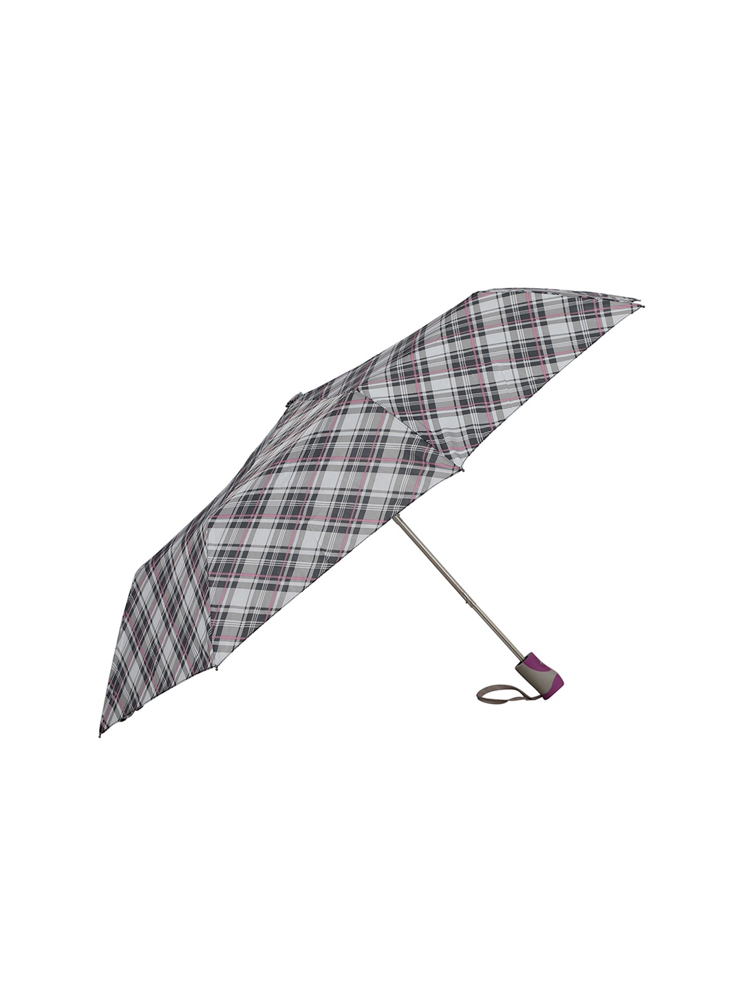 

LOOM LEGACY Grey & Black Checked 3-Fold Umbrella
