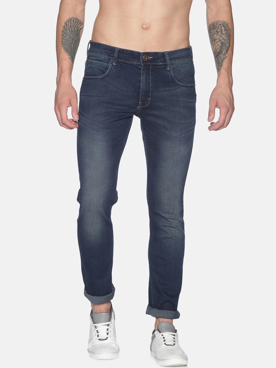 

Chennis Men Navy Blue Slim Fit Mid-Rise Clean Look Stretchable Jeans