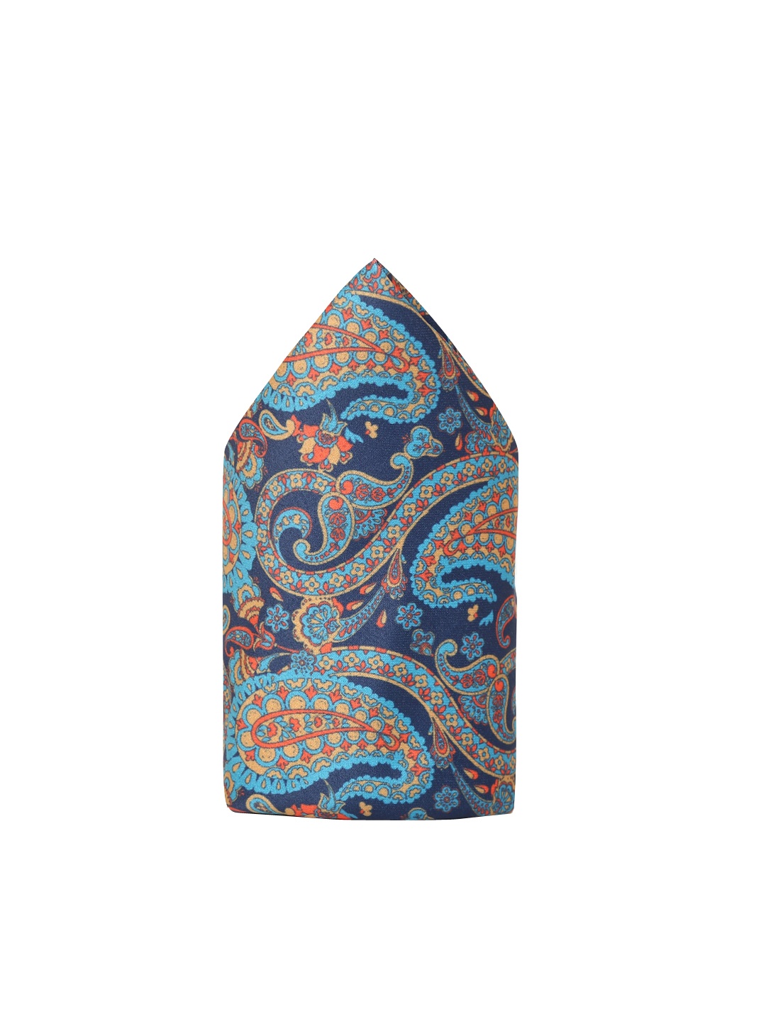 

Tossido Men Blue & Orange Printed Pocket Square