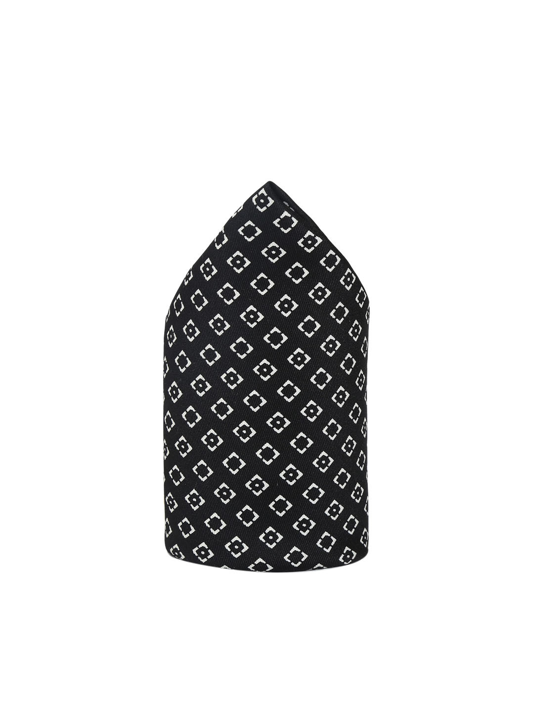

Tossido Men Black & White Printed Pocket Square