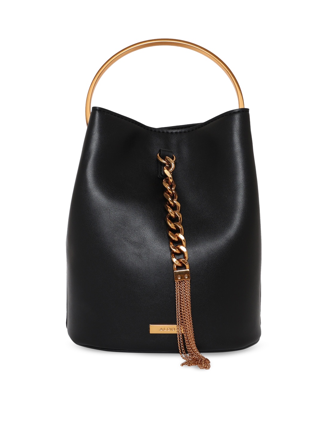 

ALDO Black Solid Hobo Bag