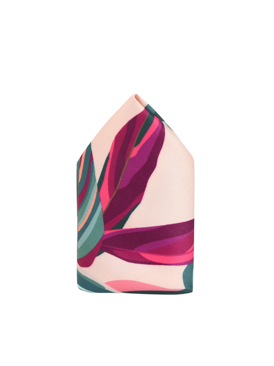 

Tossido Men Pink & Green Printed Pocket Square