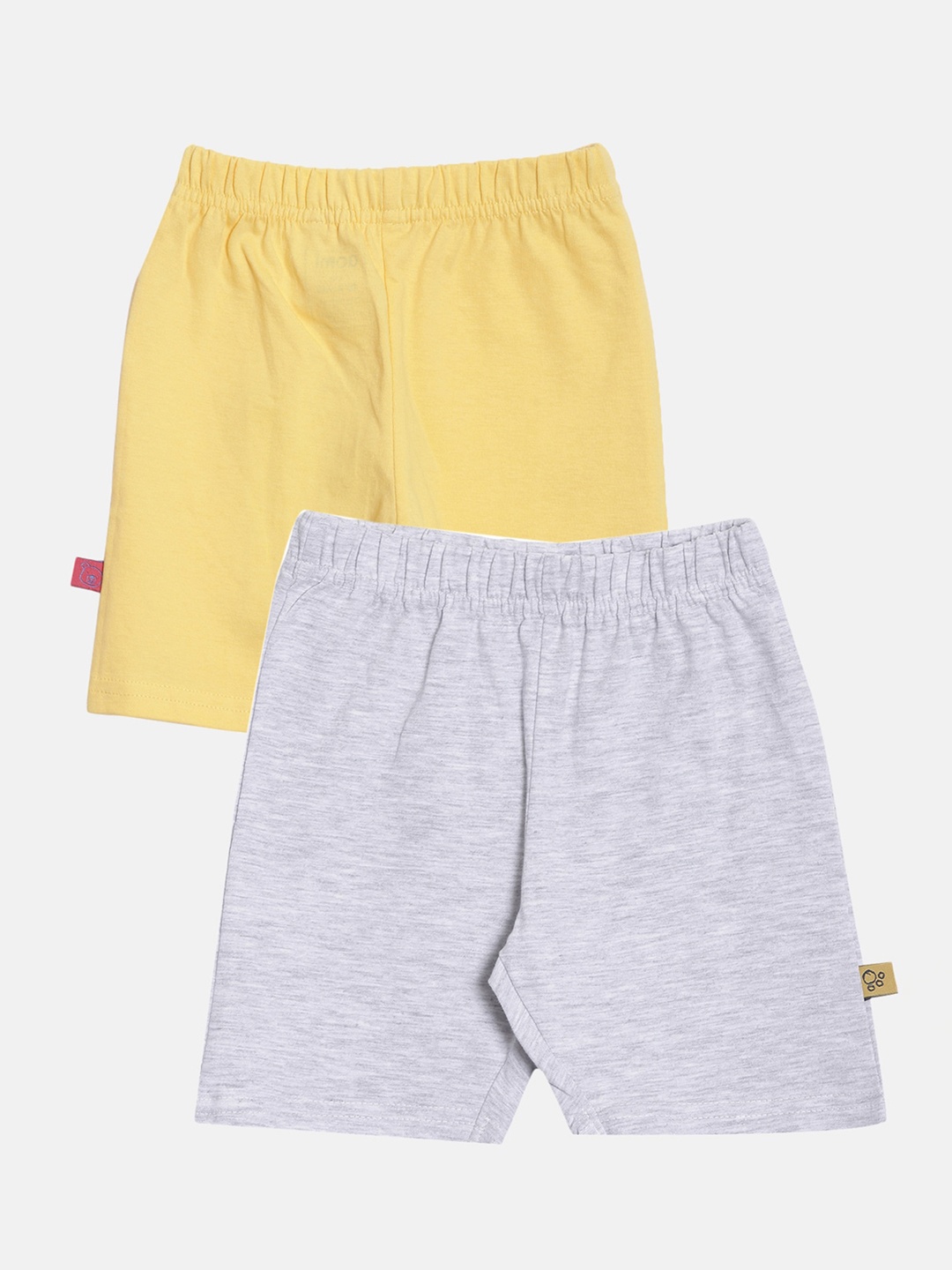 

Aomi Boys Pack of 2 Solid Regular Fit Shorts, Grey