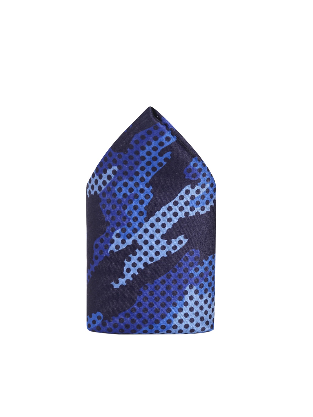 

Tossido Men Black & Blue Printed Pocket Square