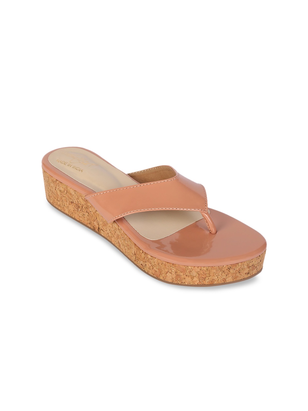 

Bowtoes Women Nude-Coloured Solid Platform Sandals