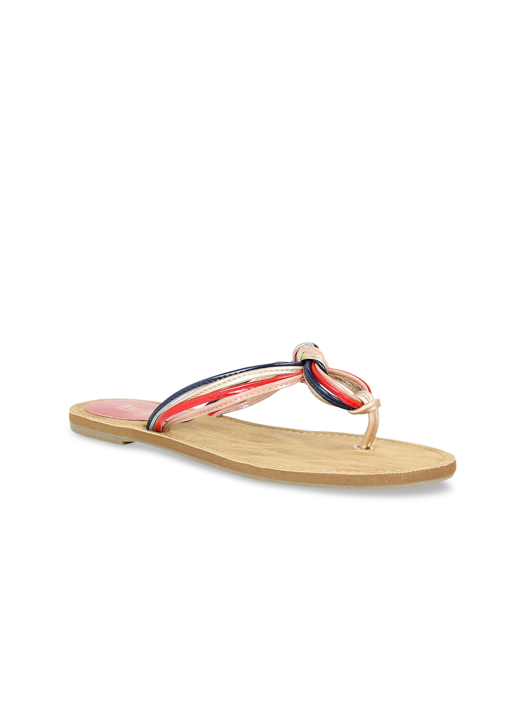 

Inc 5 Women Multi-Coloured Striped Open Toe Flats