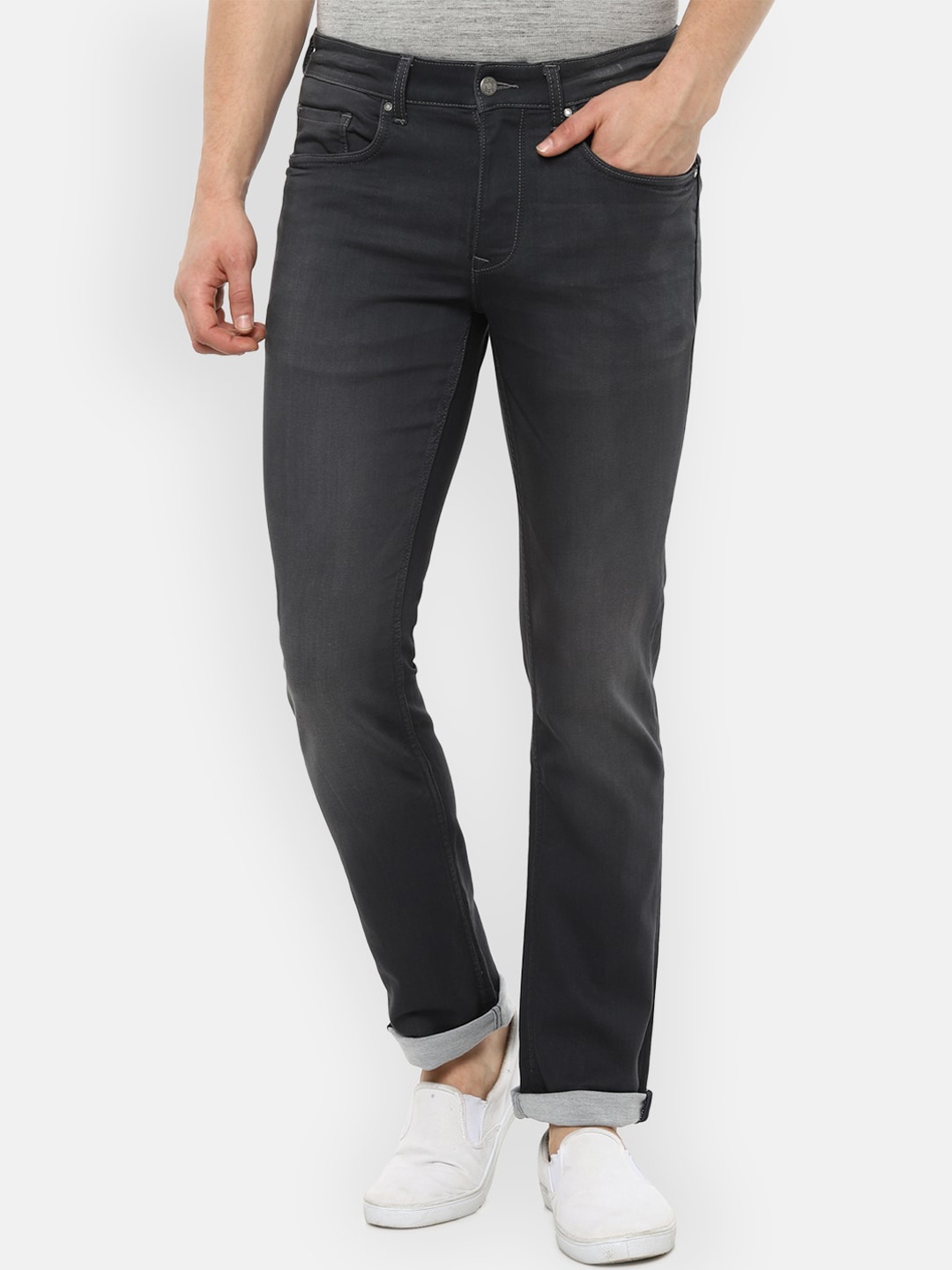 

Louis Philippe Jeans Men Charcoal Grey Slim Fit Jeans