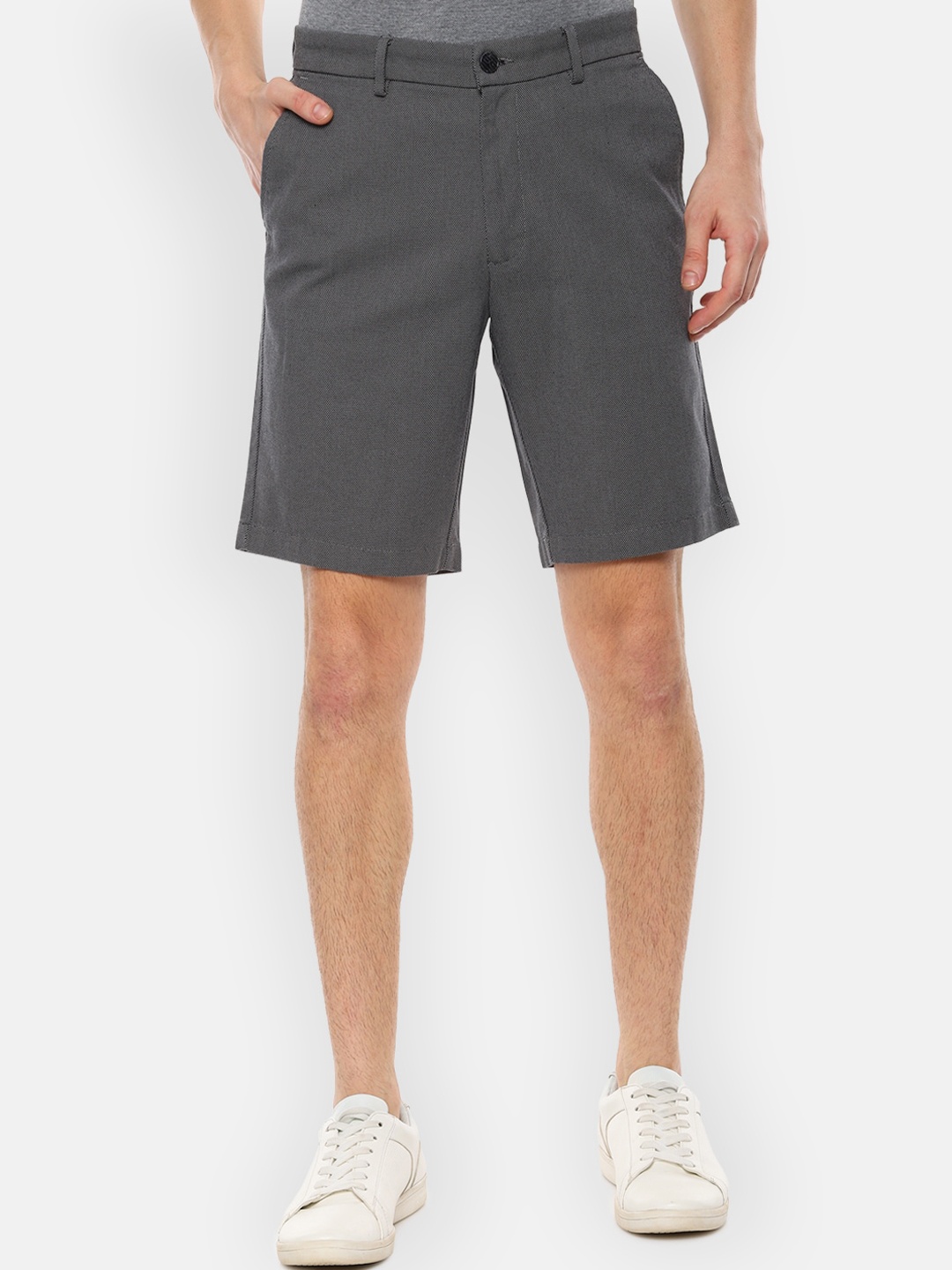 

V Dot Men Charcoal Solid Regular Fit Regular Shorts