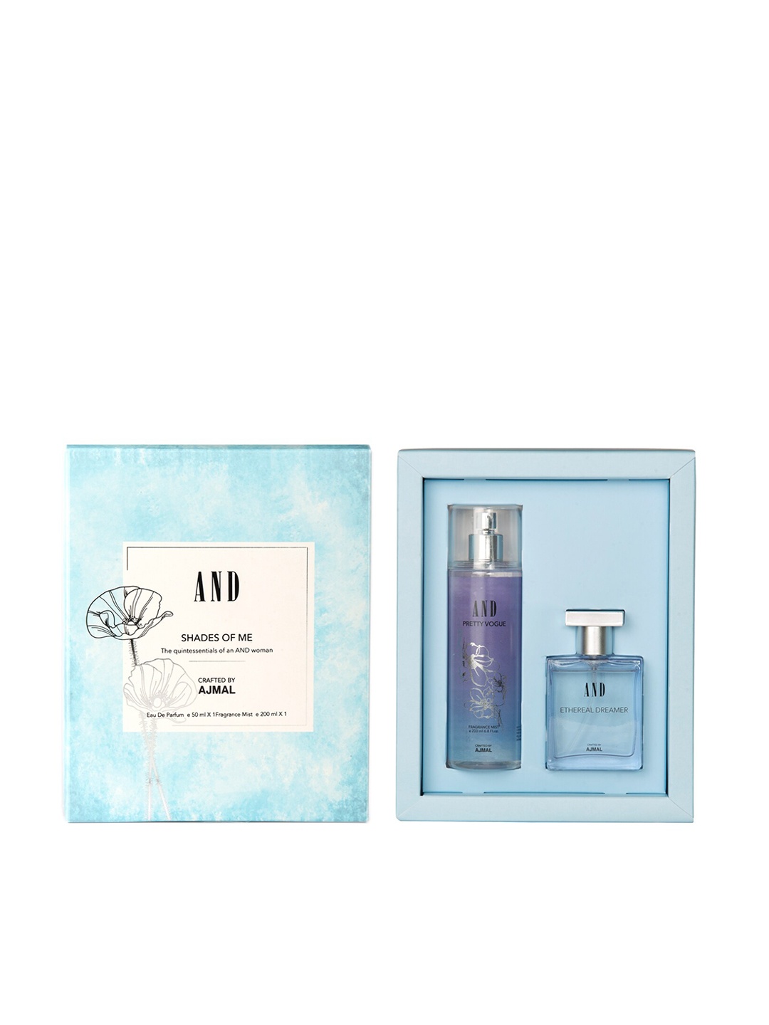 

AND Women 2 Pc Ethereal Dreamer EDP & Pretty Vogue Body Mist Crafted by Ajmal - 250 ml, Pink