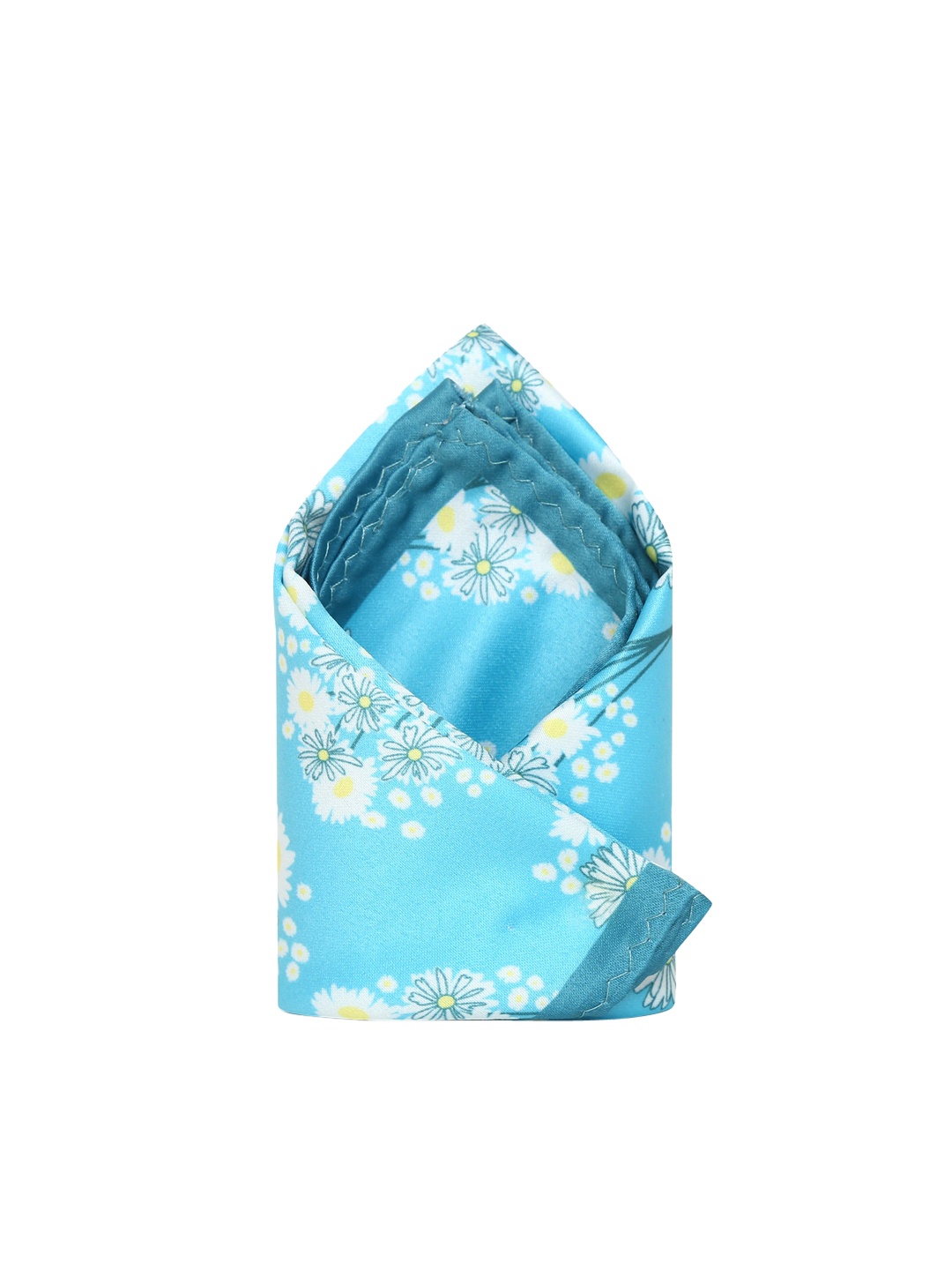 

Tossido Men Blue & White Printed Pocket Square