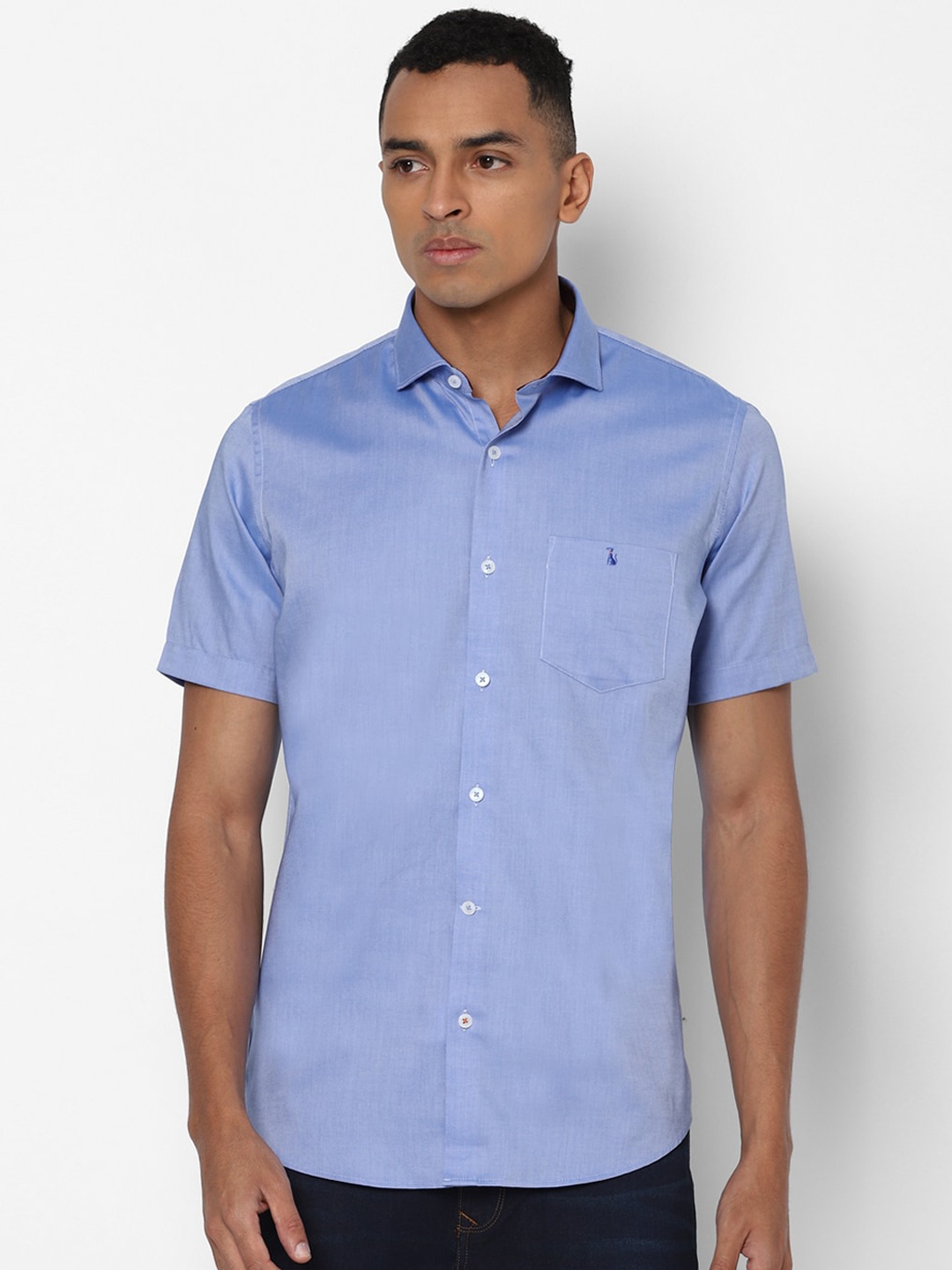 

SIMON CARTER LONDON Men Blue Regular Fit Solid Casual Shirt