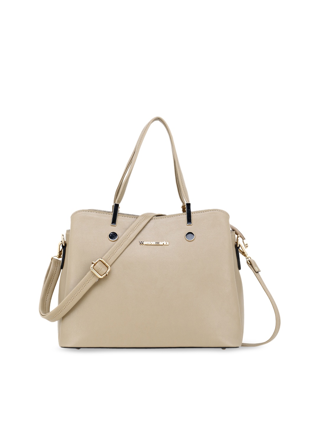 

WOMEN MARKS Women Beige Solid Handheld Bag