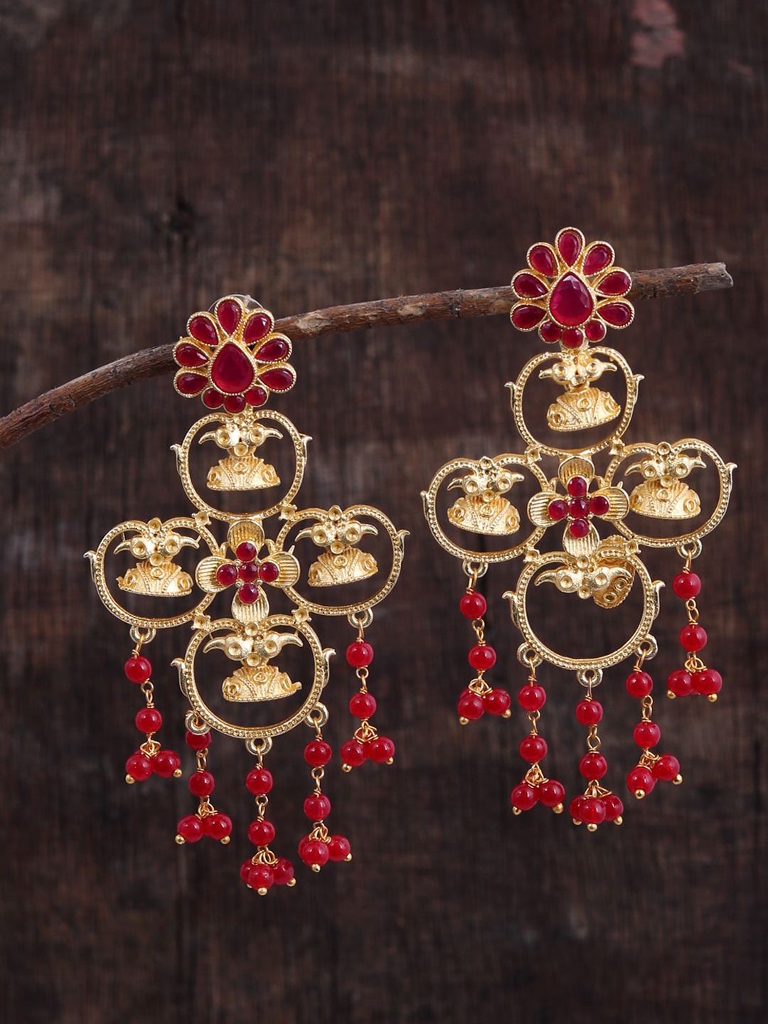 

Silvermerc Designs Red Contemporary Drop Earrings