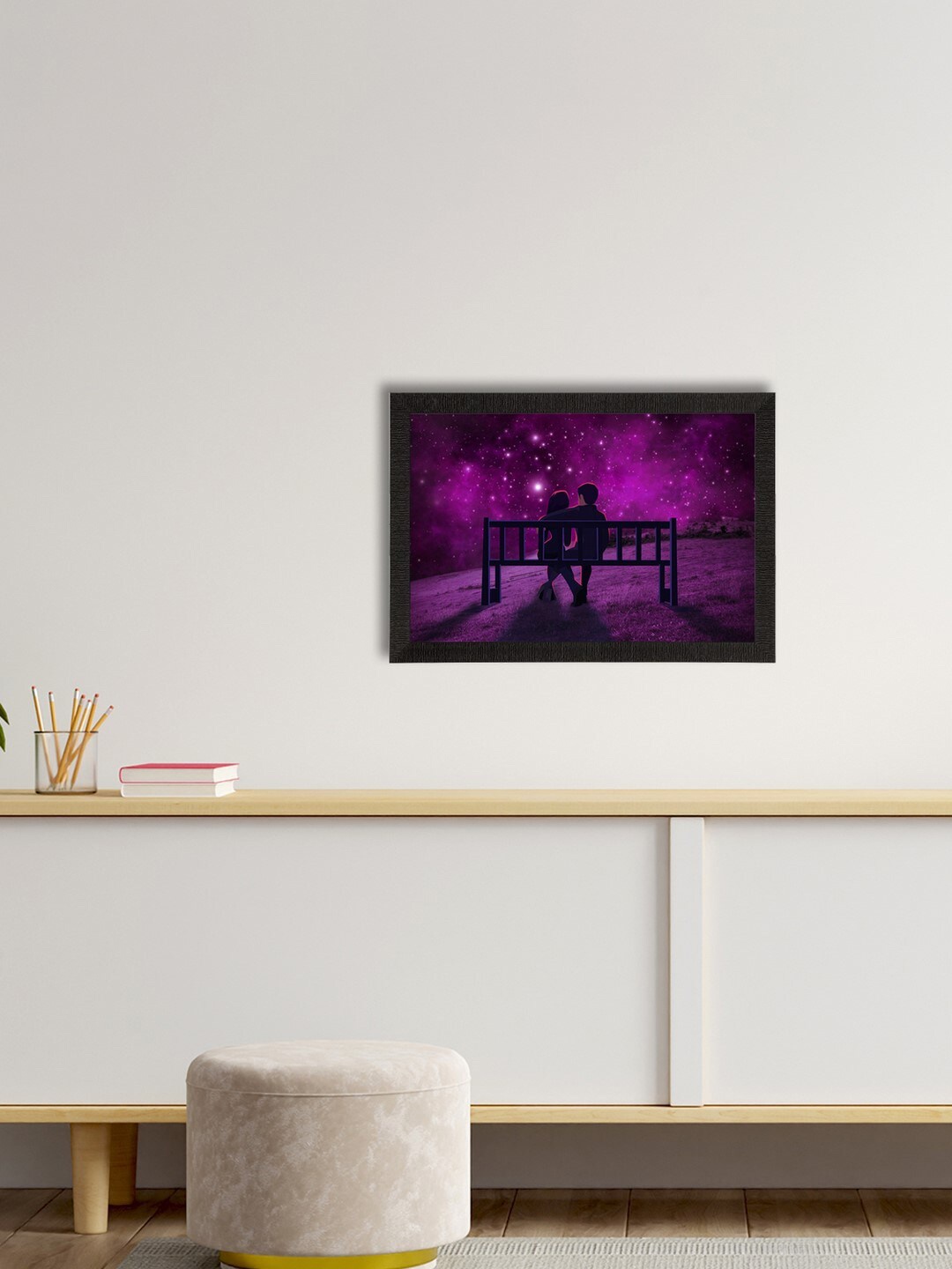 

eCraftIndia Purple & Navy Valentine Theme Satin Matte Texture UV Wall Painting