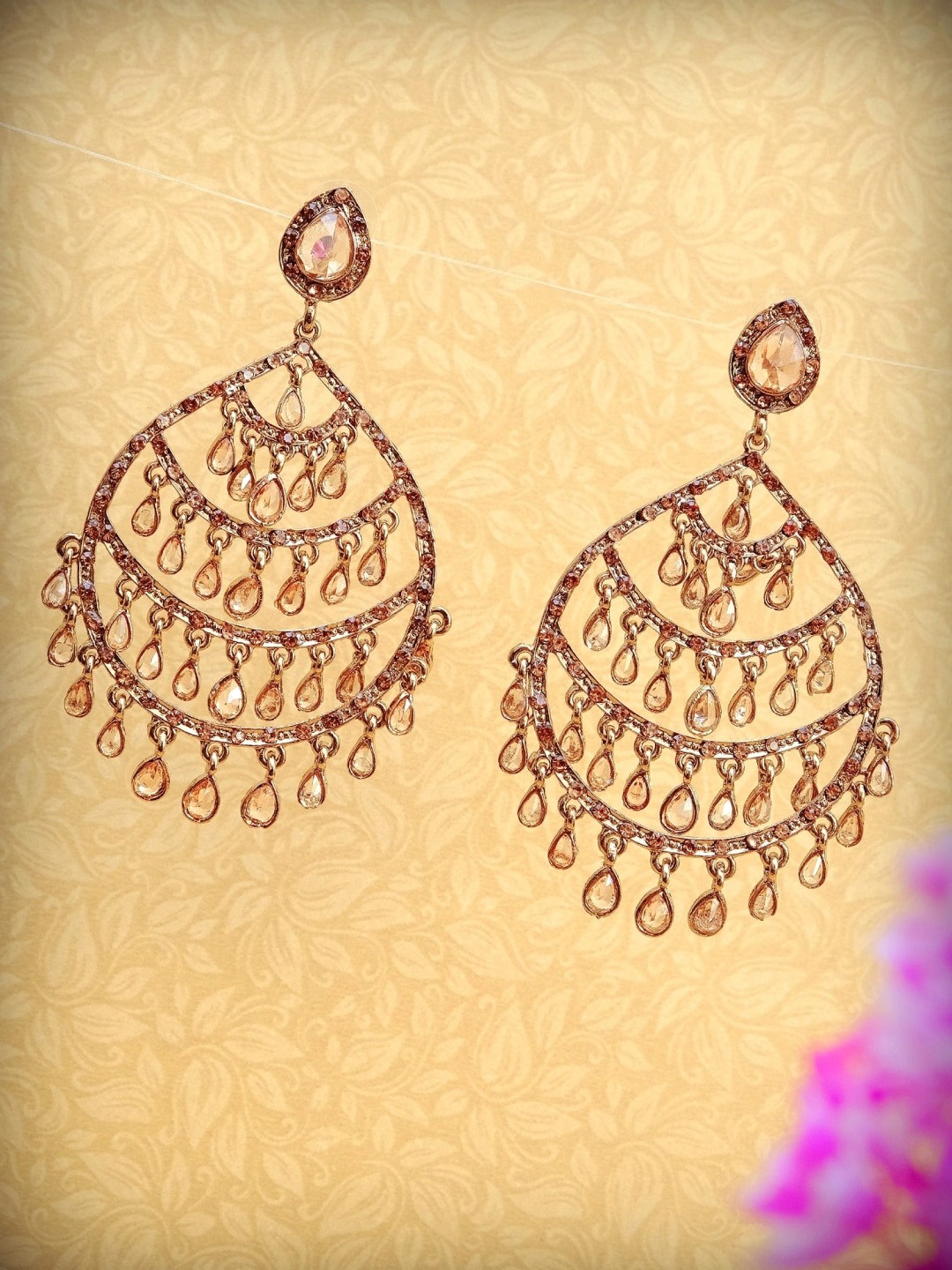 

Crunchy Fashion Rose Gold Handcrafted Contemporary Chandbalis