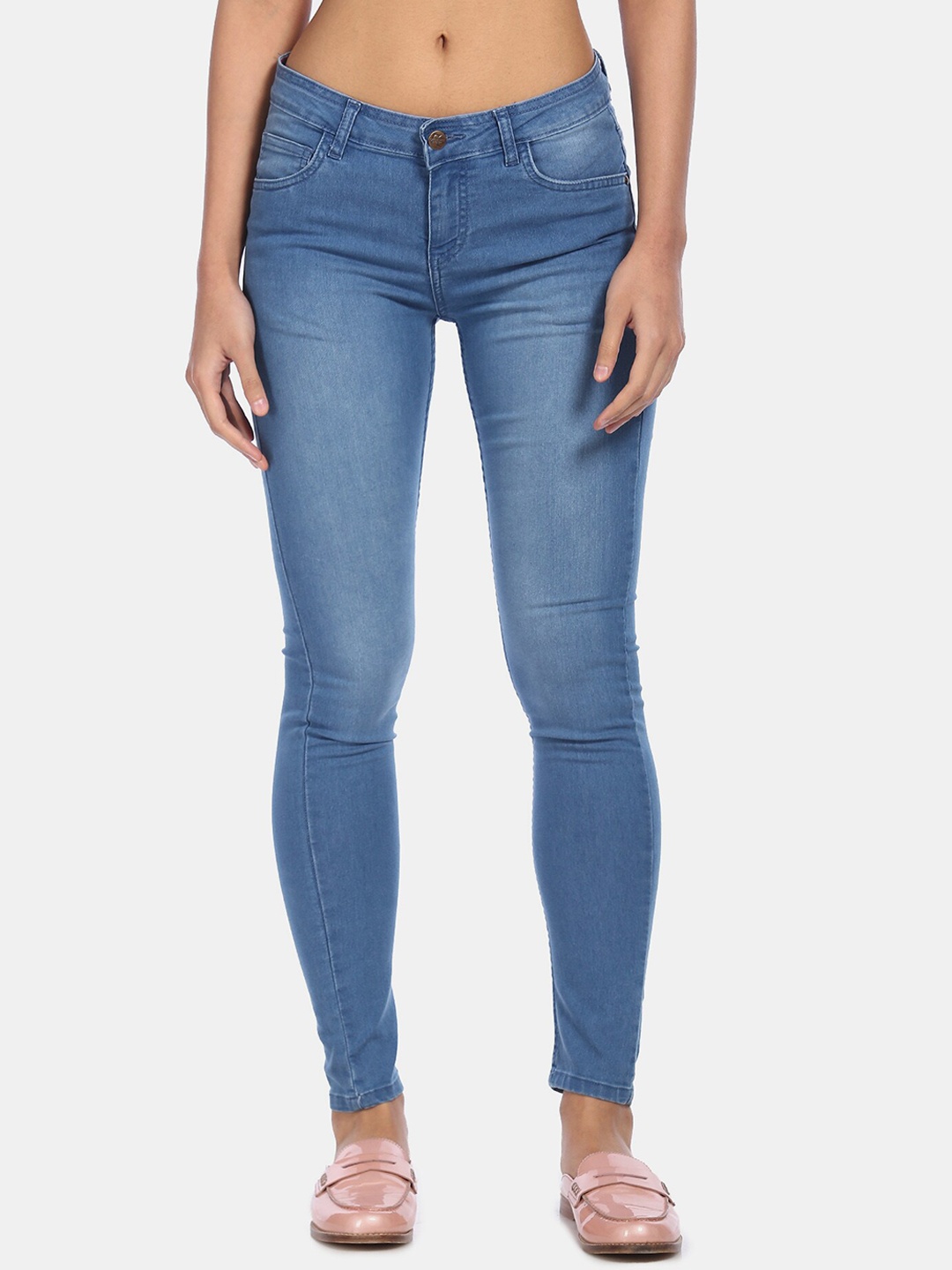 

Cherokee Women Blue Slim Fit Mid-Rise Clean Look Jeans