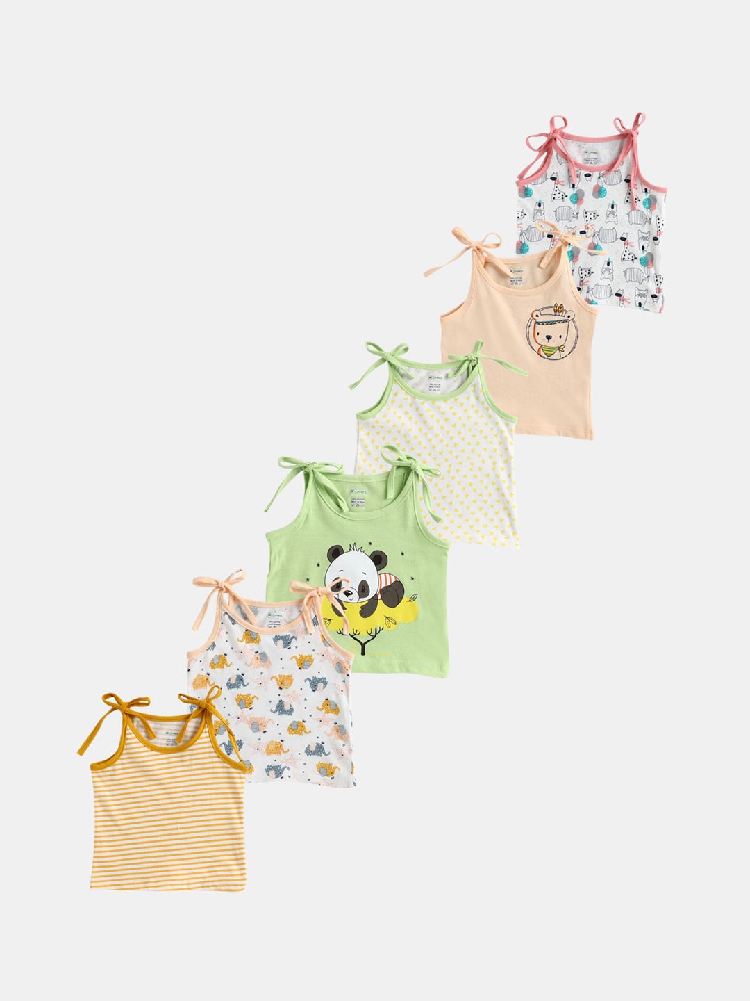 

OHMS Infant Kids Pack Of 6 Assorted Cotton Jhablas