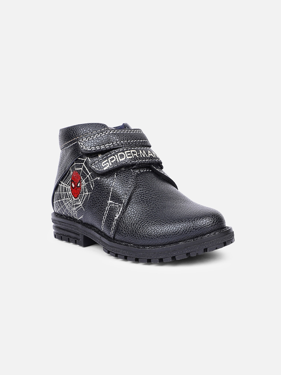 

Kids Ville Boys Navy Blue Spiderman Printed PU Flat Boots