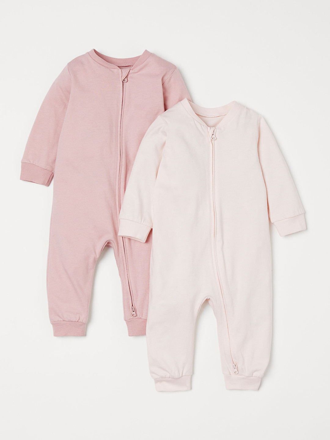 

H&M Kids 2-Pack Zip-Up Pyjamas, Pink