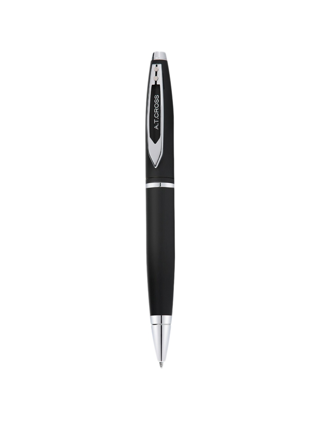

Cross Window Matte Black & Silver-Toned Ballpoint Pen With Polished Chrome