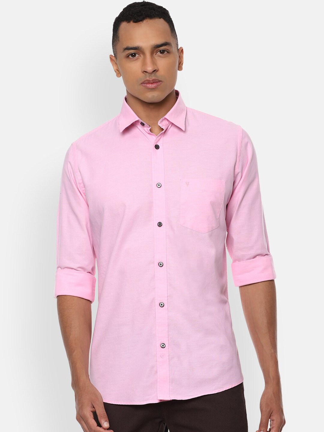

Van Heusen Sport Men Pink Slim Fit Solid Casual Shirt