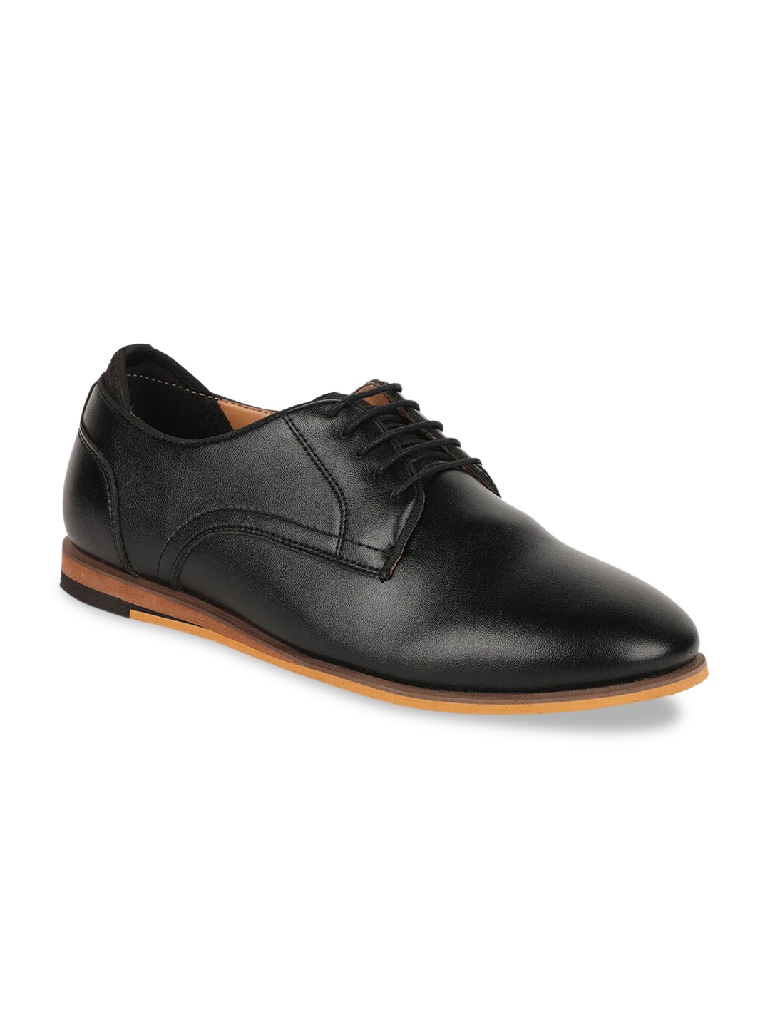 

Bata Men Black Solid Formal Derbys