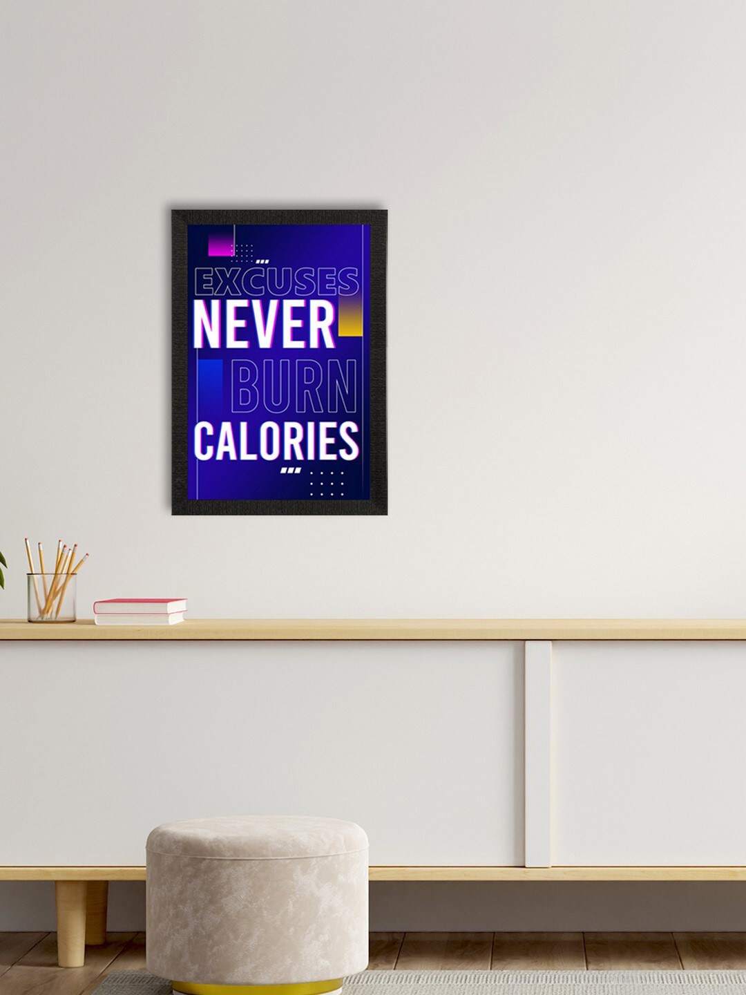

eCraftIndia Multicoloured Motivational Quote Satin Matt Texture Art Painting, Multi