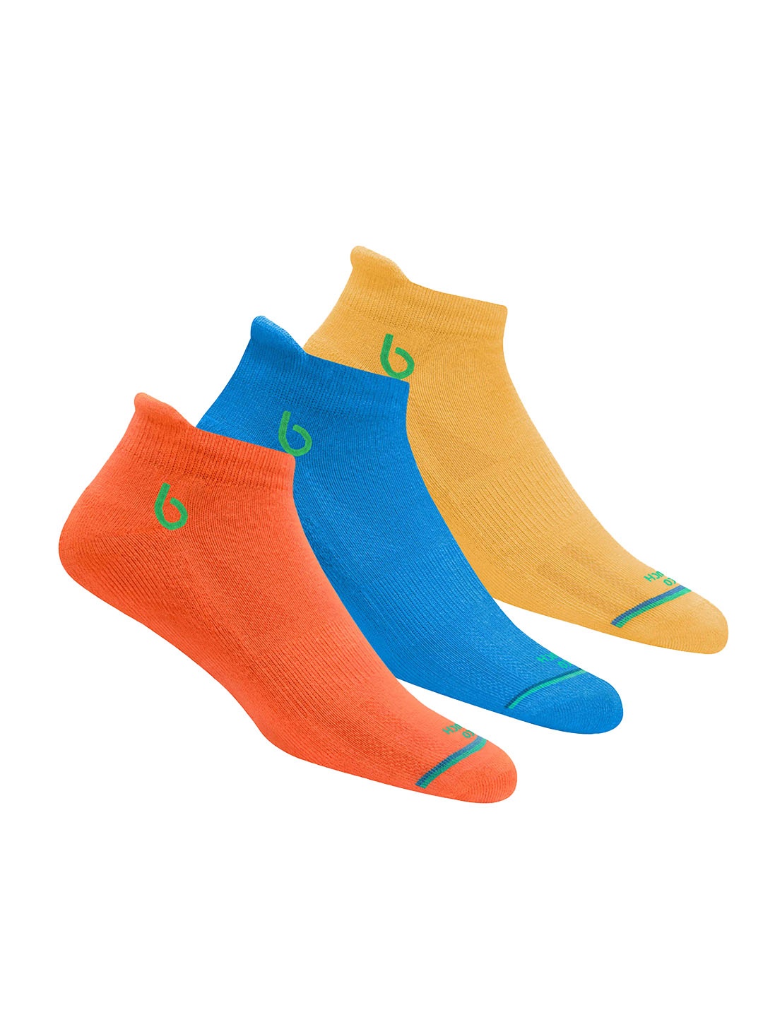 BAMBOS Men Pack Of 3 Assorted Ankle-Length Sports Socks