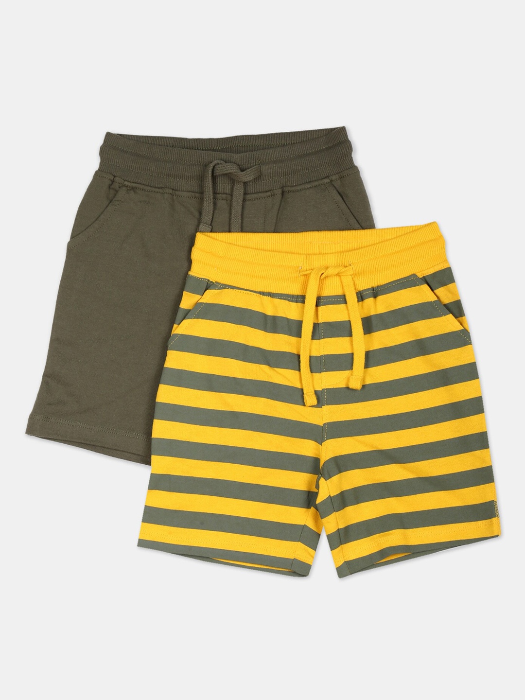 

Cherokee Boys Pack of 2 Multicoloured Striped Regular Fit Shorts, Multi