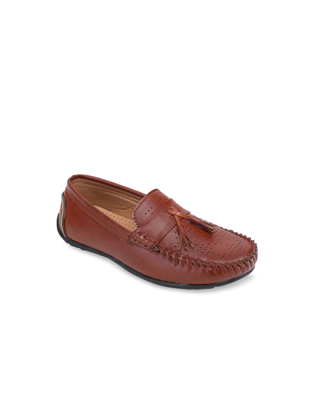 

TRASE Boys Tan Perforations Loafers
