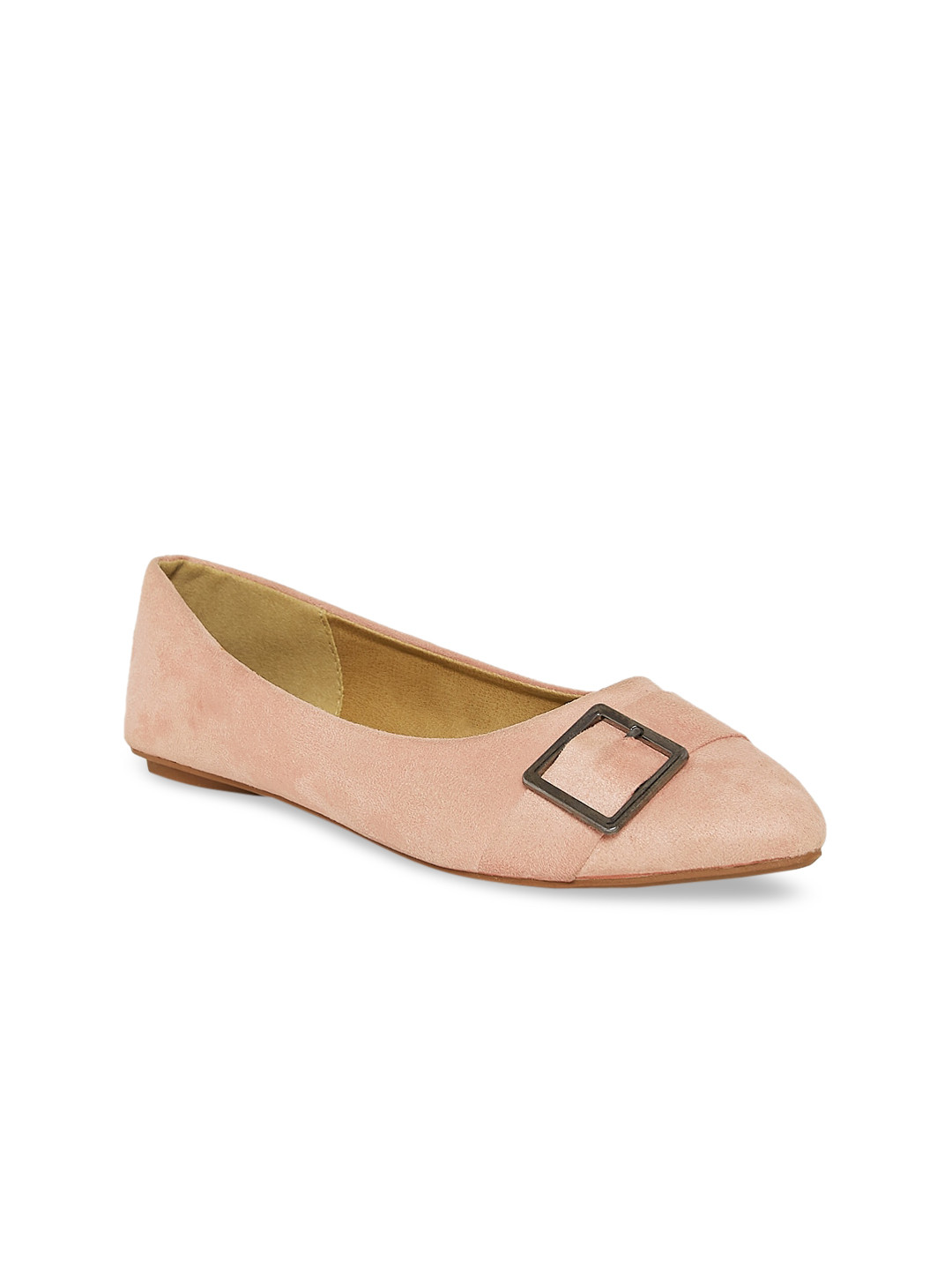 

Forever Glam by Pantaloons Women Pink Solid Fabric Ballerinas