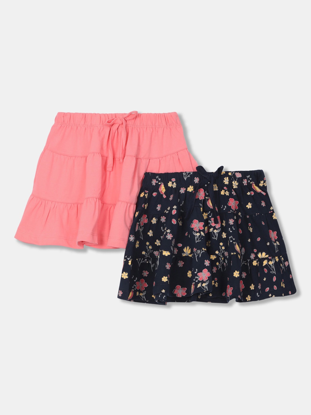 

Cherokee Girls Pack Of 2 Assorted Flared Cotton Mini-Skirts