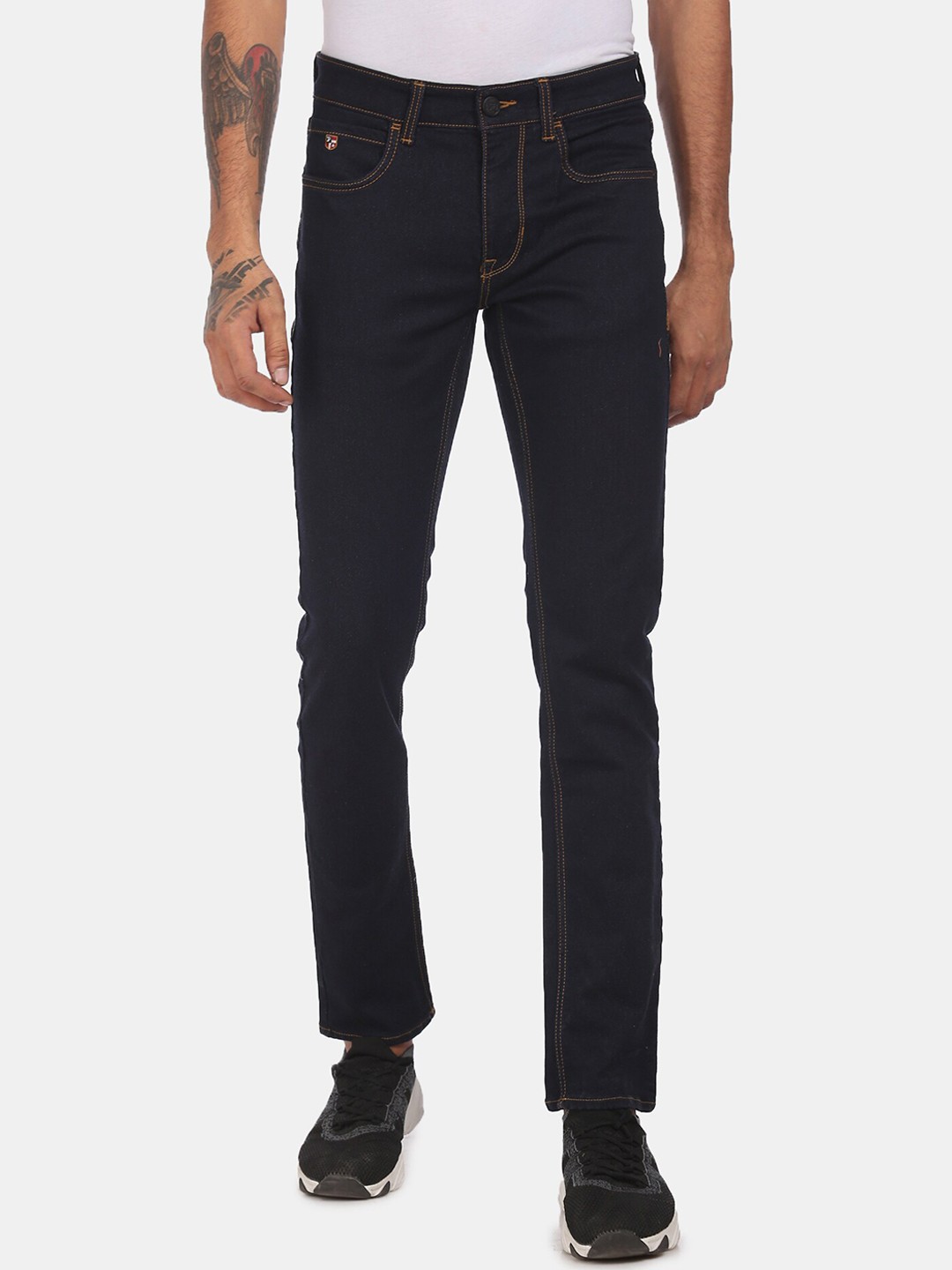 

U.S. Polo Assn. Denim Co. Men Navy Blue Slim Fit Stretchable Rinsed Jeans