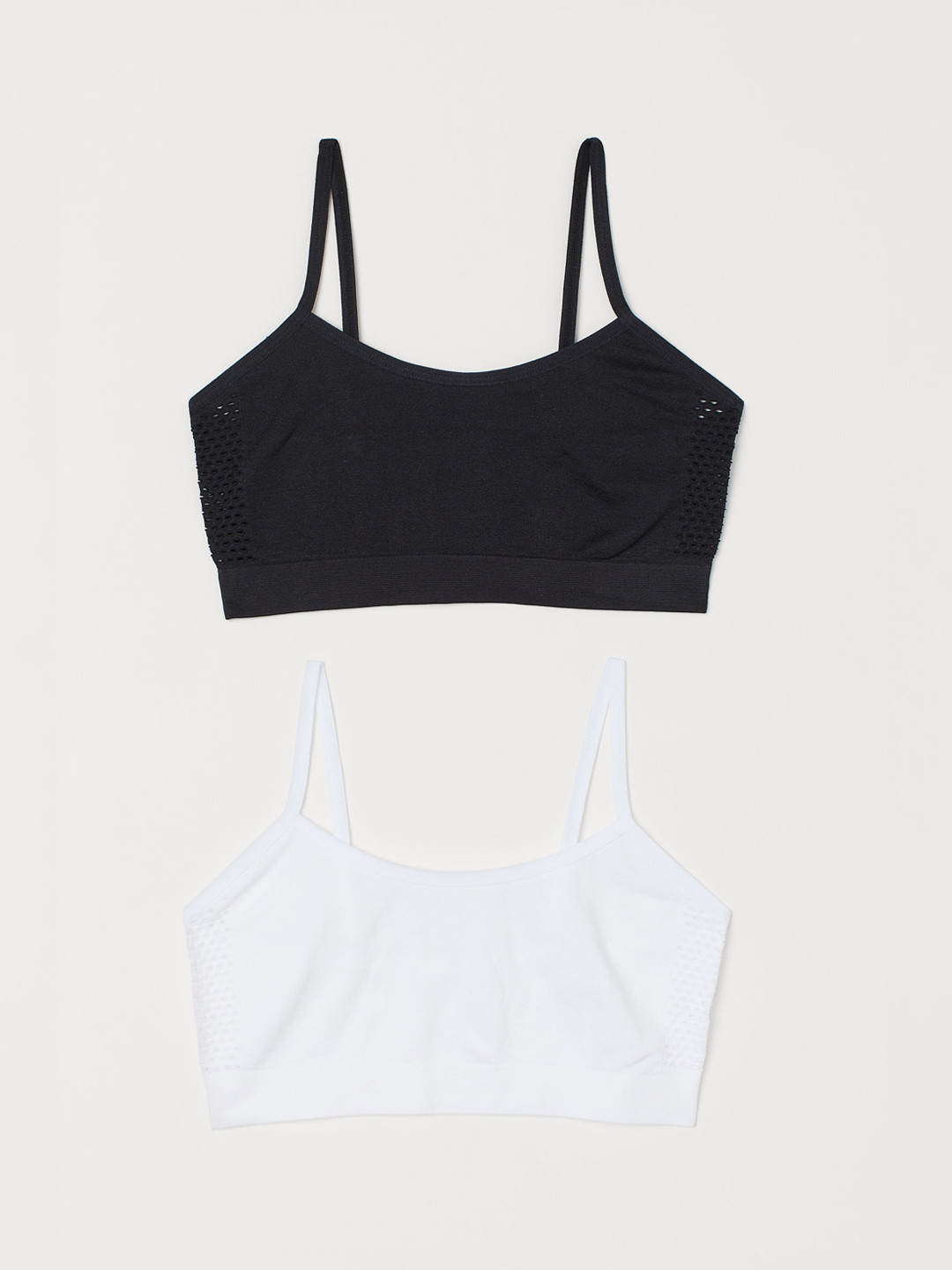 

H&M Girls Black & White 2-Pack Seamless Jersey Tops