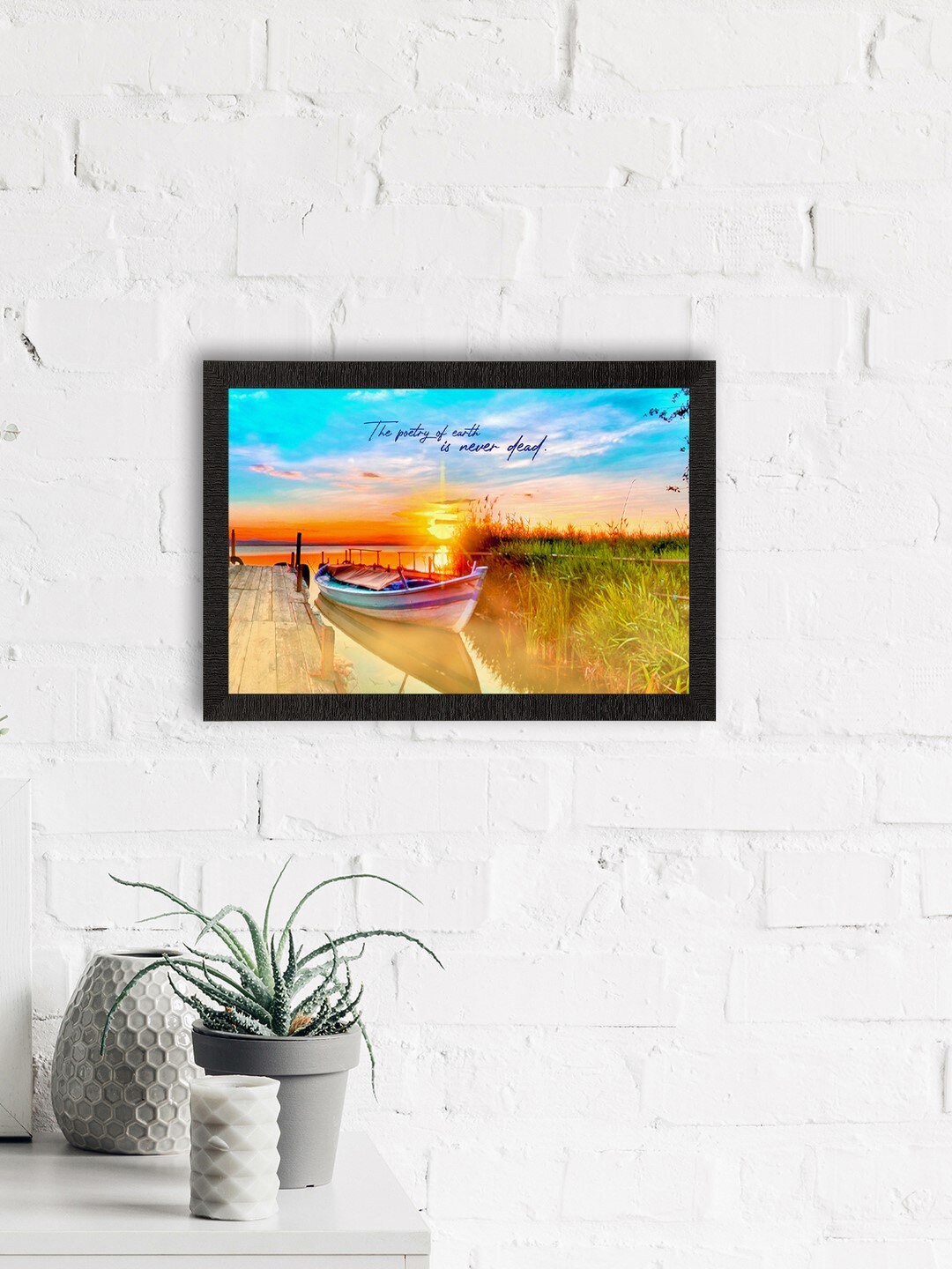 

eCraftIndia Multicolour The Poetry Of Earth Is Never Dead Scenic View Wall Art, Multi