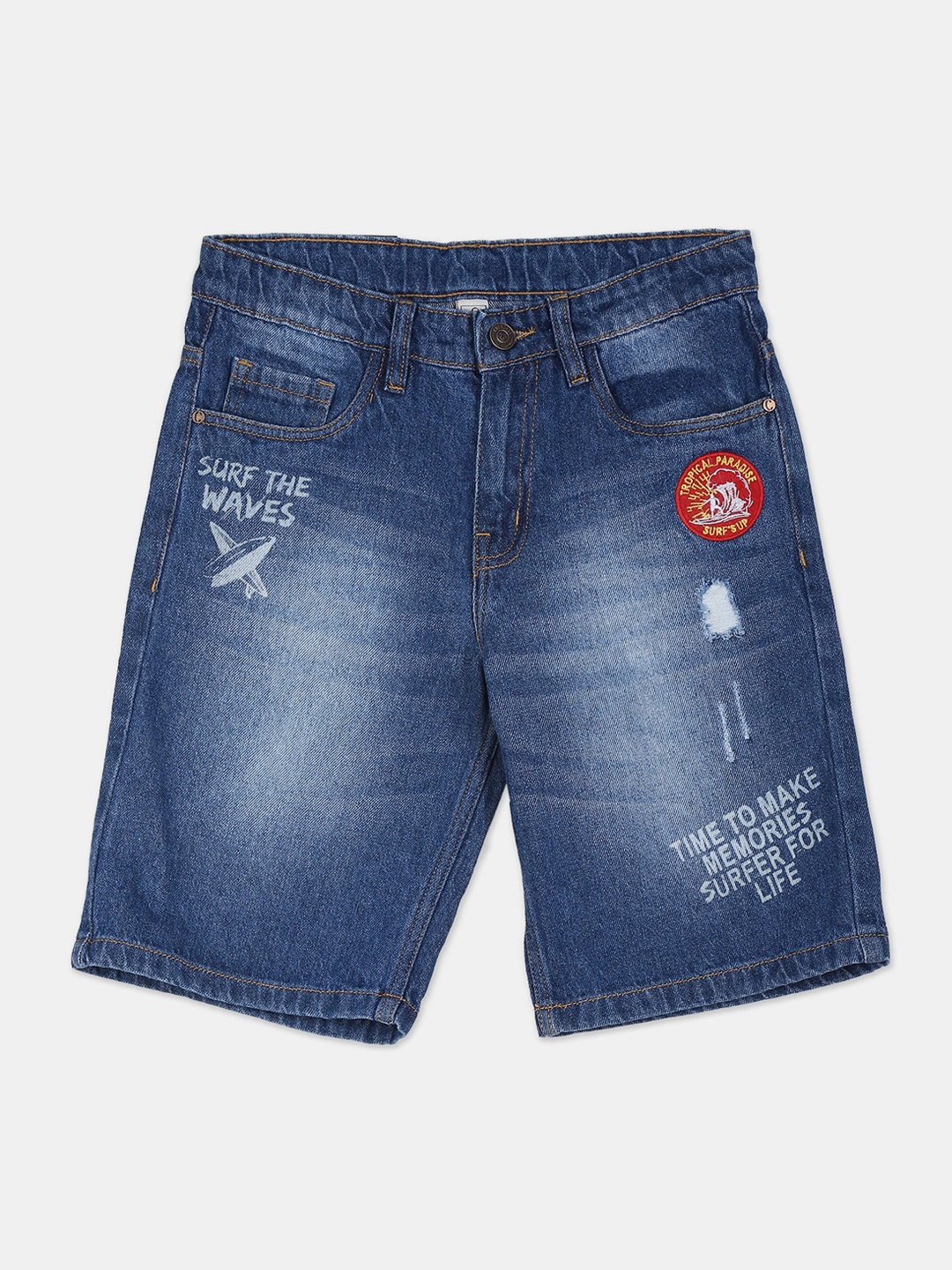

Cherokee Boys Blue Washed Regular Fit Denim Shorts