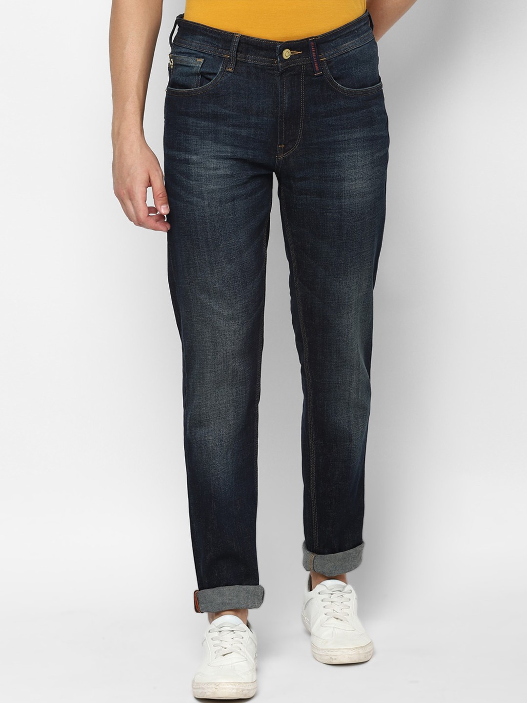 

Allen Solly Men Navy Blue Skinny Fit Mid-Rise Clean Look Jeans